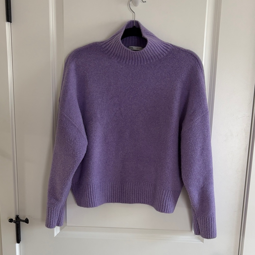 Zara Purple Turtleneck Sweater